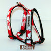 Hibiscus White Classic Harness - Tiki Pet Collars made on Kauai, Hawaii